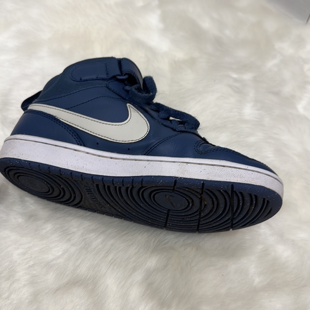Nike Mid Top Athletic Sneaker Size 5Y Youth Blue White Lace Up Basketball Shoes - Picture 7 of 15